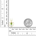 thumbnail image 3 of 18K Yellow Gold Plated Silver Green Peridot Sky Blue Aquamarine and Red Garnet Pendant Necklace for Women (0.76 Cttw, Gemstone August Birthstone, Heart 5MM and 4MM, with 18 inch Silver Chain), 3 of 3