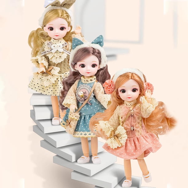 Muñeca De Cerámica Escala 1/12 Con Extremidades Móviles – 8 Cm Para Casas De Muñecas