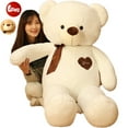 thumbnail image 4 of Cre-Heaven Plush Toy Ribbon Teddy Bear Doll Huge Teddy Bear Stuffed Animal Giant Teddy Bear Plush Valentine's Day Plush Toy Gift for Girlfriend and Kids Pink, 4 of 5