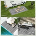 thumbnail image 3 of Barara King Rug,Non Slip Rugs,Indoor Door Mat,Reversible Outdoor Rug Carpet RV Camping Rugs with Carry Bag, 9' x 18', Gray & Cream White Boho, 3 of 11