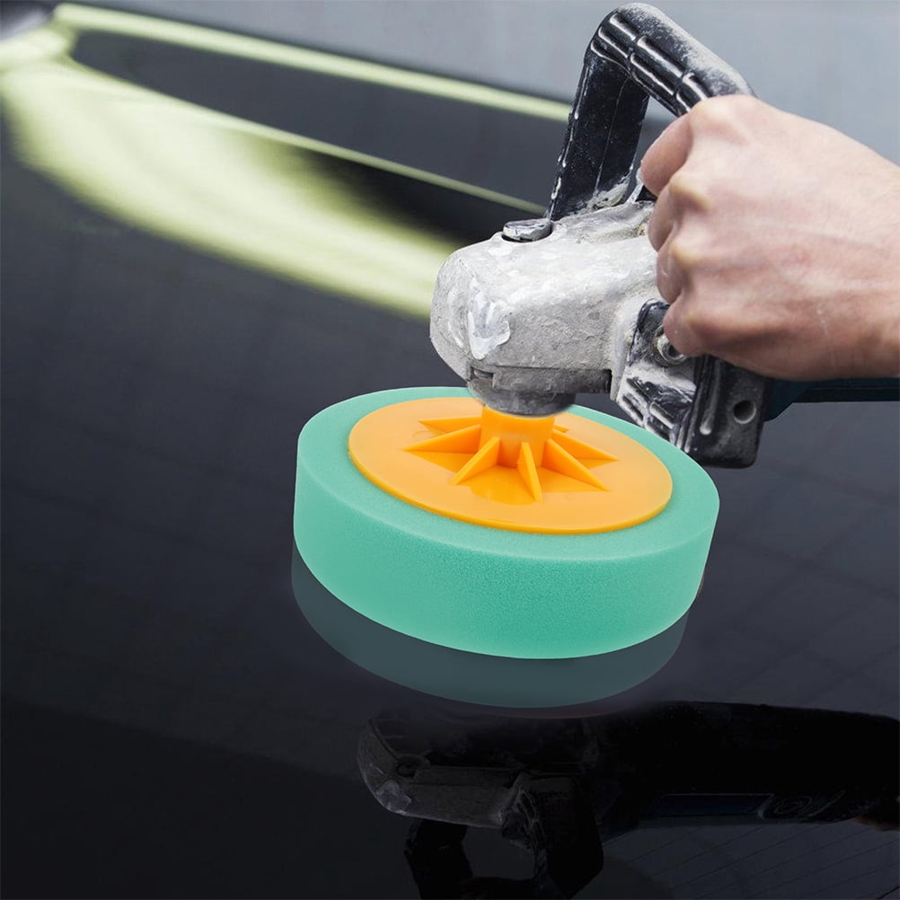 FRCOLOR 4pcs Polyester Honeycomb Car Polishing Sponge Drill Brush Attachment For Car Detailing Featuring Polisher Pads Compatible With Drill Buffer Polisher Attachment