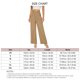 thumbnail image 2 of Pantalones de pierna ancha para mujer, cintura regular, ribete plisado, pantalones de traje largos holgados con bolsillos laterales, color caqui L, 2 of 2