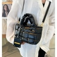 thumbnail image 3 of Kukuzhu Quilted Shoulder Tote Bag for Women Padding Down Cotton Hobo Bag Casual Woven Small Handbag, 3 of 6