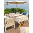 thumbnail image 5 of Outdoor Tablecloth with Umbrella Hole for Patio/Picnic/Party/Camping, Summer Ocean Starfish Waterproof Table Cloth Rectangle Table Cover Washable, Coastal Coral Beach Conch Vintage Brown (52"x 70"), 5 of 9