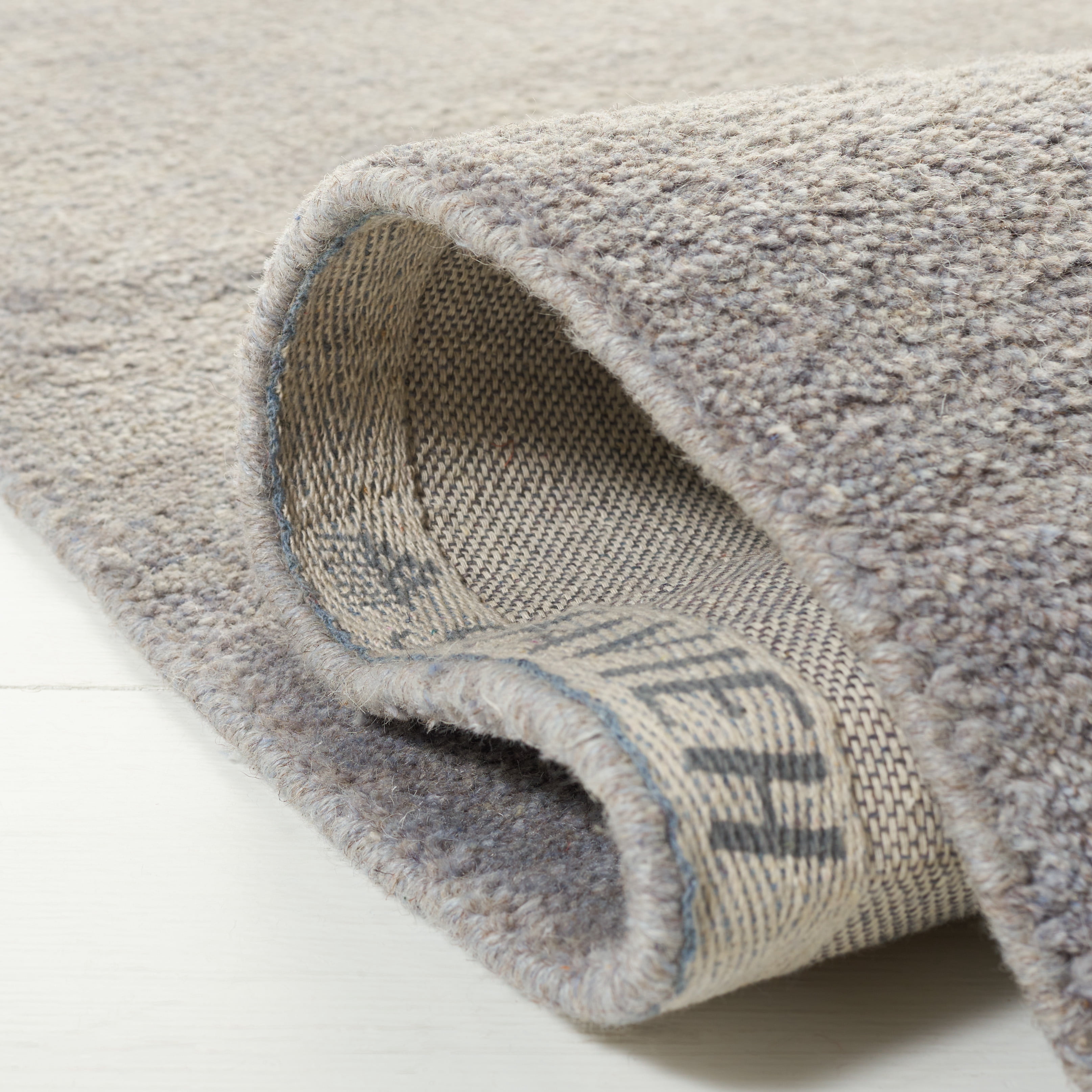 SAFAVIEH Himalaya Rachelle Solid Wool Area Rug, Grey, 8' x 10'