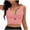 Pink, variant on Hinvhai Bikini Tops for Women Clearance Cropped Tankini Tops Beach Padded Knot Twist Cut Out Adjustable Tank Swimwear Top Only Watermelon Red S(S)