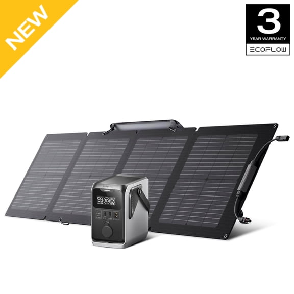 EF EcoFlow TRAIL 300 DC Solar Generator with 110W Solar Panel, 288Wh LiFePO4 Power Bank, Power Station, for Camping, Travel, and Emergency Power