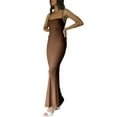 thumbnail image 6 of Coduop Women Sleeveless Backless Long Dress Female Clubwear Evening Party Bodycon Dresses, 6 of 7
