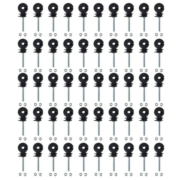 50pcs Flat Nut Insulators Electric Fence Insulators
