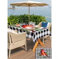 thumbnail image 5 of Rectangle Outdoor Tablecloth With Umbrella Hole And Zipper– Red Cardinal Bird Christmas Waterproof Patio Table Cover for Party, Picnic, Backyard, 60"x102" , Holly Berry Black Buffalo Plaid, 5 of 8
