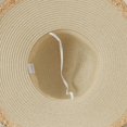 thumbnail image 5 of XFeng Fringed Straw Sun Hat Floral Bow Wide Brim Beach Hat, 5 of 5
