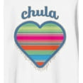thumbnail image 2 of Chula Mexican Woven Heart Sarape Adult White Crew Neck Sweatshirt-XXL, 2 of 3