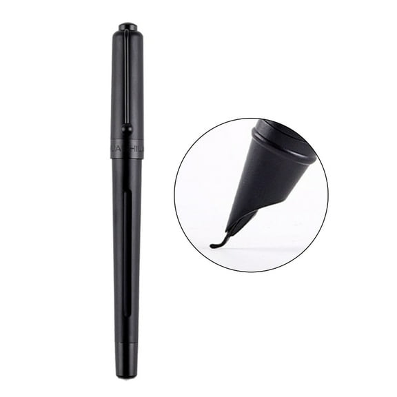 Bent Nib Calligraphy Pen Metal Fountain Pen Business Pen Smooth Writing Pen Signature Pen Supplies for Writing