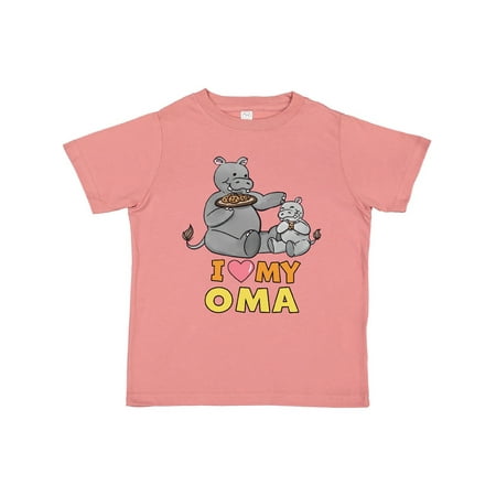 

Inktastic I Love My Oma Hippos Gift Toddler Boy or Toddler Girl T-Shirt