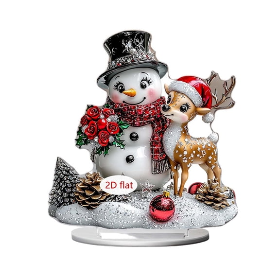 Bwiyojiz Home Decor Christmas Decorations Desktop Decorative Items-2D Acrylic Ornaments, Gifts for Family