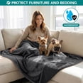 thumbnail image 2 of PetAmi Waterproof Dog Blanket For Medium Large Dogs, Pee Proof Pet Blanket for Couch Bed, Reversible Water Proof Blanket for Puppy Indoor Cat, Soft Dog Fleece Blankets Washable, 40x60 Gray, 2 of 8