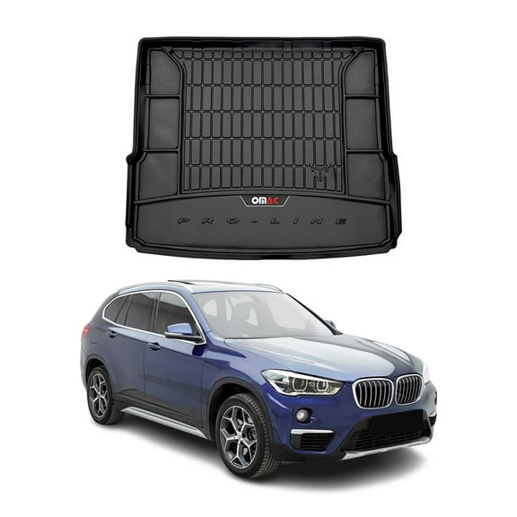 OMAC Premium Cargo Mats Liner for BMW X1 F48 2016-2022 Rubber TPE Black 1Pc