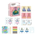thumbnail image 1 of Libros de actividades con temática de disfraces, juego de cambio de vestuario, álbum de recortes, juguete educativo 6 en 1 rosa, 1 of 8
