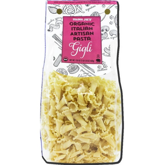 Pack of 2 - TJs Organic Italian Artisan Gigli Pasta 17.64 Oz