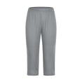 thumbnail image 5 of Lenpel Capri Leggings for Girls Toddlers Soft Comfy Elastic Waist Slim Lounge Yoga Pants Casual Cropped Capris Tights, 5 of 7