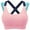 Pink, variant on Womens Lingeries Clearance Cross Back Sports Bra Vest Push-Up Yoga Fitness Sports Bra With Removable Chest Pad