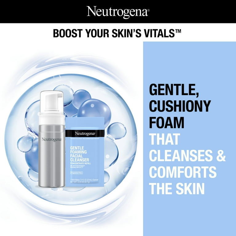 Neutrogena Reusable Gentle Foaming Facial Cleanser, Face Wash
