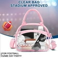 thumbnail image 6 of Deago Clear Tote Bag Stadium Approved Crossbody Shoulder Bag for Women for Travel Sports Events Festivals (Pink), 6 of 9