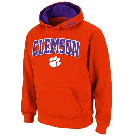 Clemson Death Valley Stadium - Clemson Tigers Stadium Athletic Arch & Logo Pullover Hoodie - Orange