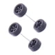 thumbnail image 2 of Juego de ruedas y neumáticos 1: 64, neumáticos RC con llanta, pieza de control remoto, ruedas de vehículo, neumático modificado para modelos de coche, negro, 2 of 8