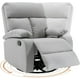 thumbnail image 1 of Mecedora reclinable giratoria, mecedora para guardería, reclinables pequeños para espacios pequeños, sala de estar, dormitorio, guardería, caravana, gris claro, 1 of 9