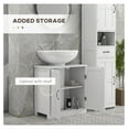 thumbnail image 5 of KioJJp Pedestal Sink Storage Cabinet, Under Sink Cabinet, Bathroom Vanity Cabinet with Double Doors and Adjustable Shelf, White, 5 of 9