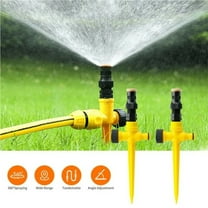 SDJMa 2 Pcs Sprinkler for Yard, 360° Automatic Rotating Garden Sprinkler, Lawn and Yard Ground Insert Sprinkler Water-saving
