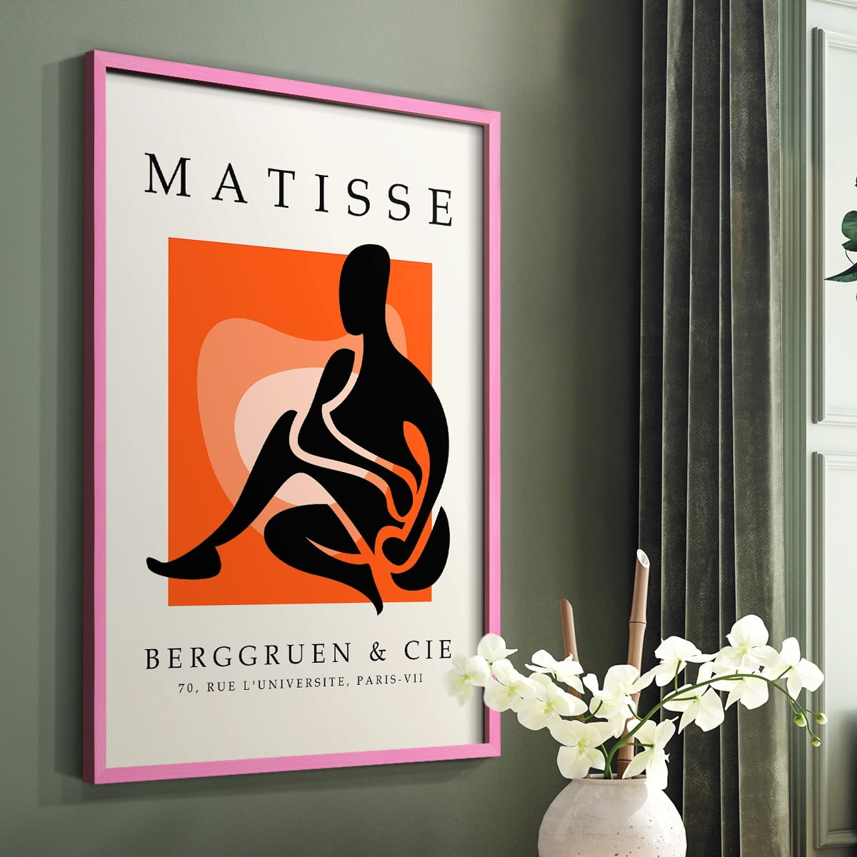 Matisse CCCXXV in Pink Solid Wood 8 x 10 Framed Print