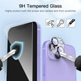 thumbnail image 5 of JETech Full Coverage Screen Protector for iPhone 14 6.1-Inch with Camera Lens Protector, Tempered Glass Film, HD Clear, 2-Pack Each, 5 of 7