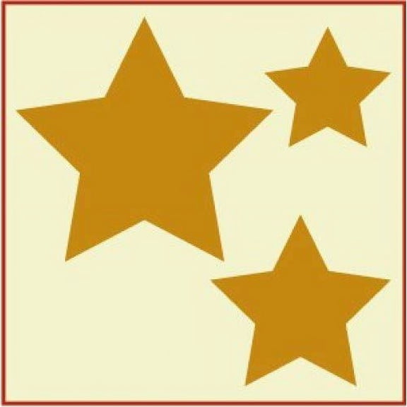 Folk Art Star Set 1 Stencil - Set of 3 Stencils Colonial Reusable Mylar Early American - The Artful Stencil