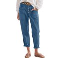 thumbnail image 2 of Joernso Women Casual Pants Mid-rise Buttons Fly Long Pants Pockets Design Solid Color Straight Wide Leg Long Trousers Streetwear, 2 of 7