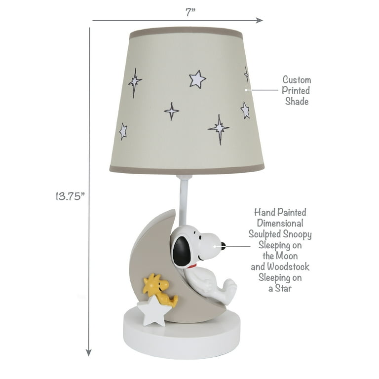 Bedtime Originals Snoopy Love w/ Woodstock Hand-Painted Lamp with