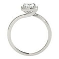 thumbnail image 4 of 3.15 Carat Halo Moissanite & Natural Diamond Engagement Rings In 14K White Gold In Ring Size 6.5, 4 of 6
