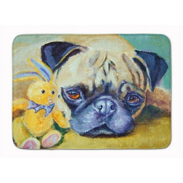 Carolines Treasures 7423RUG Pug Bunny Rabbit Tapis en Mousse à Mémoire de Forme Lavable en Machine