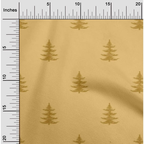 oneOone Polyester Lycra Fabric Christmas Tree Ikat Print Sewing Fabric BTY 56 Inch Wide