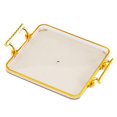 thumbnail image 1 of Rongfmy Serving Tray Rectangular with Handles Countertop Organizer for Hotel Parties Amber, 1 of 9