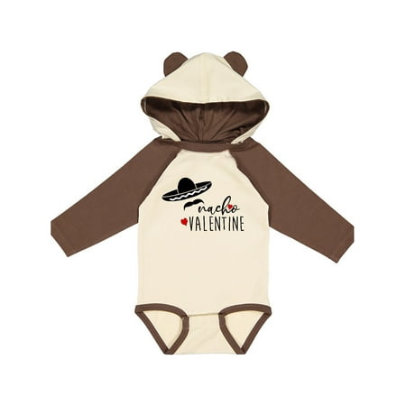 

Inktastic Funny Nacho Valentine Sombrero Hat Mustache and Hearts Gift Baby Boy or Baby Girl Long Sleeve Bodysuit