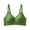 Green, variant on Women's Seamless Embossed Bra Wireless Push Up Lingerie, Small Chest Gathering Underwear, Thin Breathable Vest, 3D Floral Pattern Sleep Top, Soft Support Daily Bralette