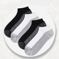 thumbnail image 4 of Xfvqtps 8 Pairs Mens Running Socks Short Tube Low Cut Color Blocking Thickened Comfortable Breathable Elastic Soft Premium Sports Ankle Socks Black, 4 of 4