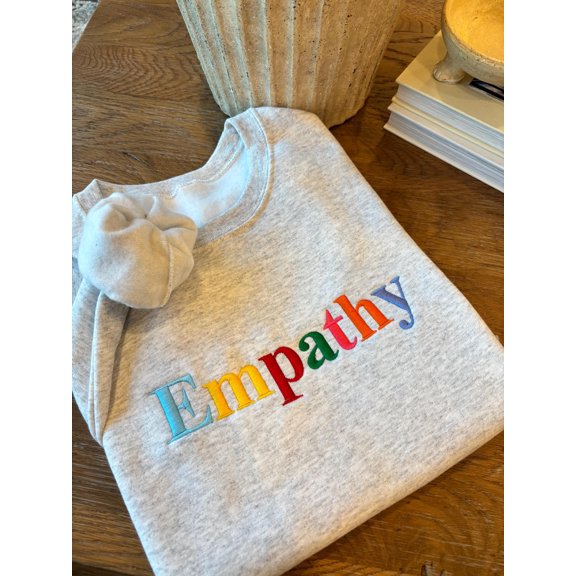 Empathy Embroidered Sweatshirt, Empathy Crewneck, Emotional Awareness Gift, Mental Health Awareness Sweatshirt, Minimalist Mental Health