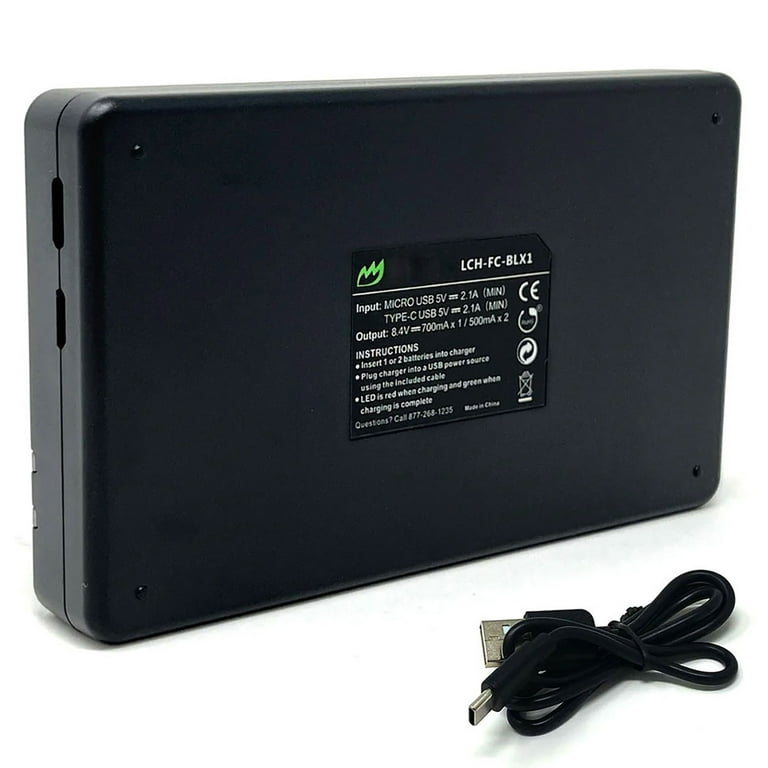 OM SYSTEM OM-1 Mark II 純正バッテリー2個、チャージャー Replacement for Olympus OM SYSTEM OM-1 MARK II Battery (2-Pack