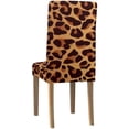 thumbnail image 4 of ZHANZZK Leopard Print Leopard Skin Stretch Chair Cover Protector Seat Slipcover for Dining Room Hotel Wedding Party Set of 6, 4 of 6