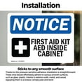 thumbnail image 3 of (2 Pack) First Aid Kit AED Inside Cabinet Sign, 3 of 7