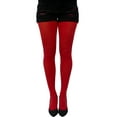 thumbnail image 2 of Red Opaque Tights Plus Size for Women - from XL to 5XL, 2 of 3