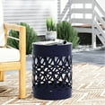 thumbnail image 2 of Large Navy Blue Outdoor Table | Iron Cut Design for an Elegant Look | No Assembly Required for Quick Setup, 2 of 2